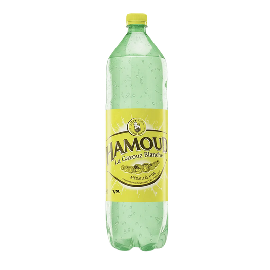 Boisson Limonade HAMOUD - Rafraîchissement Pétillant en bouteille de 1,5L, soda citronné pétillant idéal pour toute la famille.