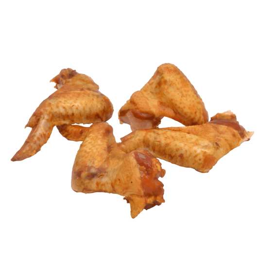 Aile de poulet fumé - VOLAILLE - NKOSI, trio d'ailes de volaille fumée savoureuses, parfaites pour repas rapides ou apéritifs gourmands.