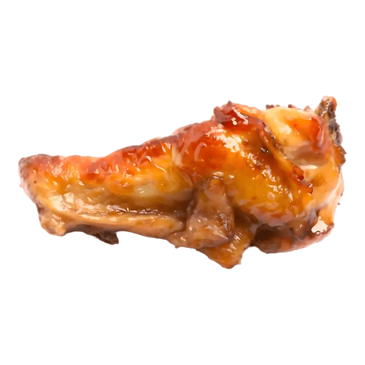 Aile de poulet Tex Mex fumée naturellement, juteuse et dorée, idéale pour les amateurs de volaille épicée et savoureuse.