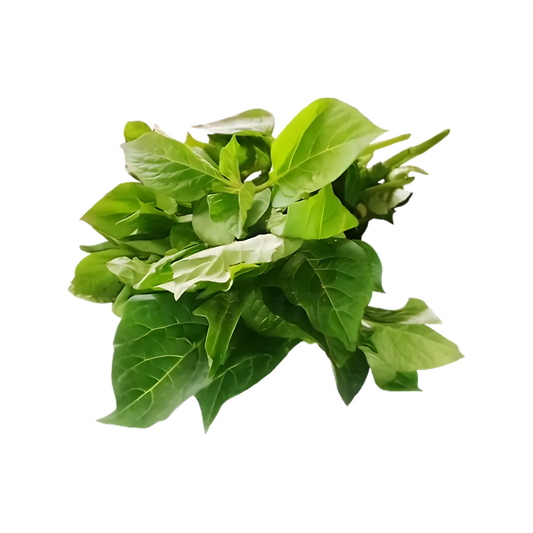 Feuilles fraîches d'anamamy, ingrédient principal du mélange Anamamy Angivy CODAL, utilisé dans les plats traditionnels malgaches en conserve.