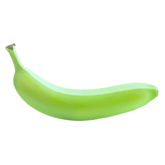 Banane verte entière, ferme et non mûre, idéale pour les usages culinaires polyvalents comme la friture ou les purées. Riche en nutriments.