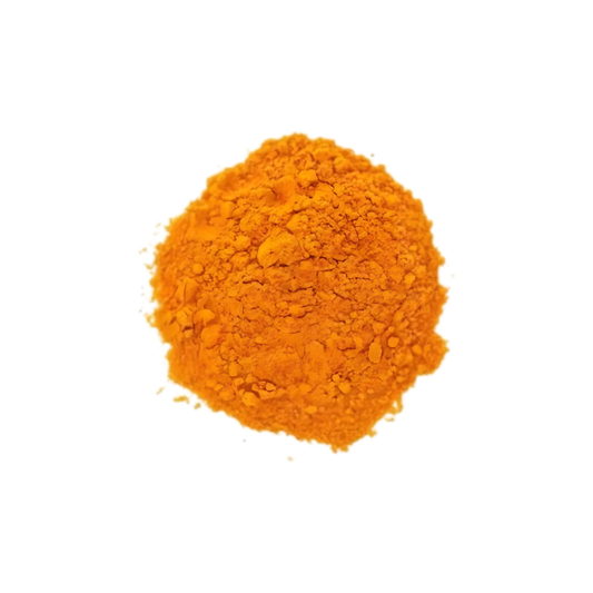 Poudre de curcuma moulu SAMIA d’un jaune intense, épice santé utilisée pour ses bienfaits et son goût amer en cuisine salée.