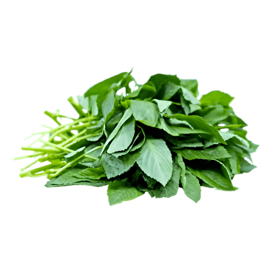 Feuille de jute comestible fraîche, appelée lalo ou ademe, idéale pour soupes africaines. Légume-feuille riche en nutriments et fibres.