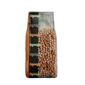 Sachet de pois d'Angole Legumor, 1 kg, avec étiquette orange et noire.
