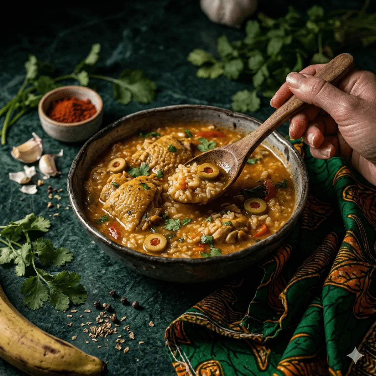 Recette Asopao de pollo Portoricain : Soupe Épaisse au Poulet et Riz - Épicerie africaine en ligne NKOSI