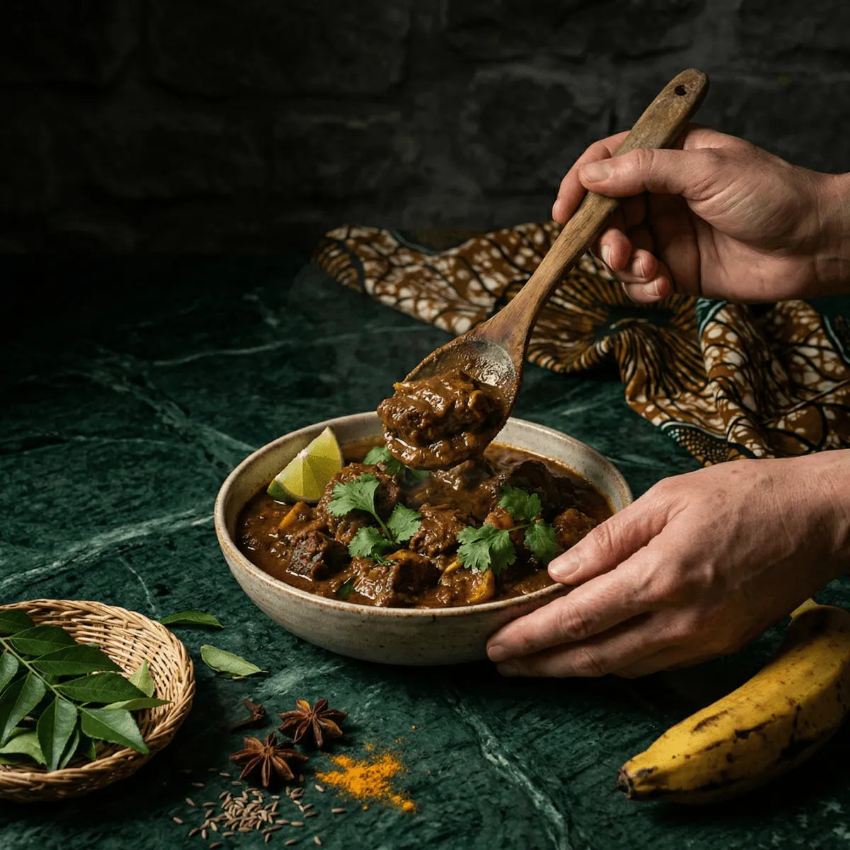 Recette Colombo d'agneau Antillais : Agneau au Curry Créole Parfumé - Épicerie créole et caribéenne en ligne NKOSI