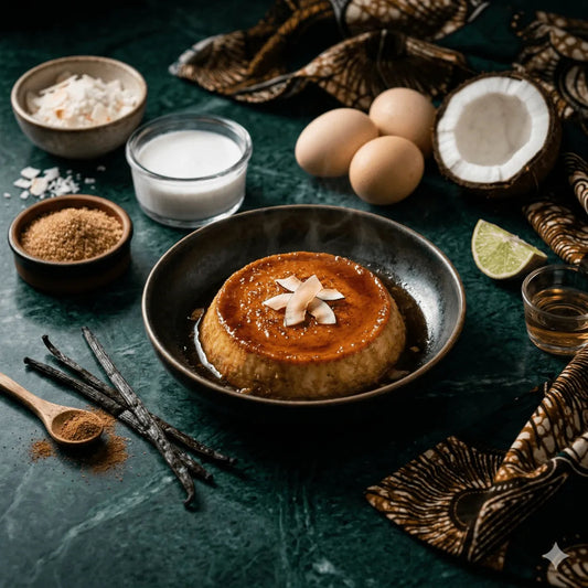 Recette Flan coco antillais - Épicerie caribéenne en ligne NKOSI