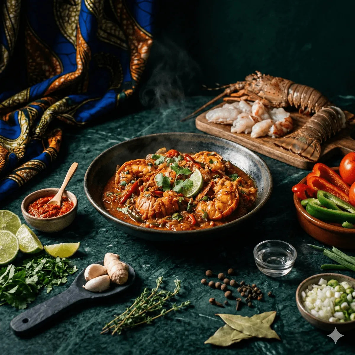 Recette Langouste à l'antillaise - Épicerie caribéenne en ligne NKOSI