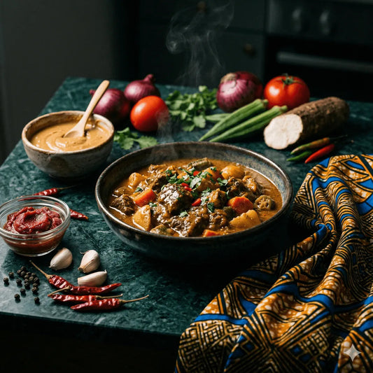 Recette Mafé à la viande Sénégalais : Viande Mijotée en Sauce Arachide - Épicerie africaine en ligne NKOSI