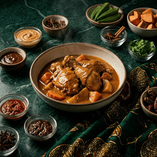 Recette Mafé au poulet Sénégalais : Poulet en Sauce Arachide Onctueuse - Épicerie africaine en ligne NKOSI