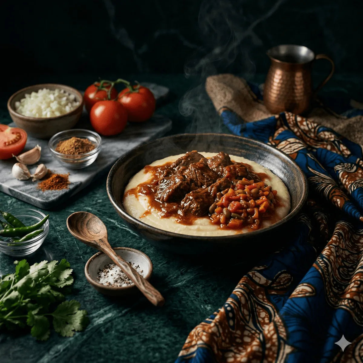 Recette Pap en vleis Sud-Africain : Bouillie de Maïs Accompagnée de - Épicerie africaine en ligne NKOSI