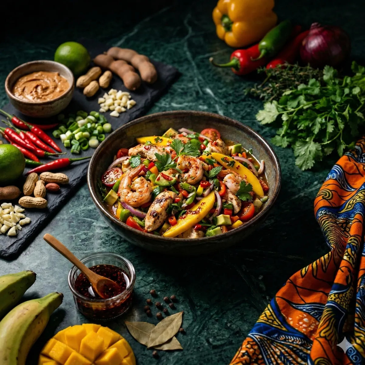 Recette Salade créole Antillaise : Crudités Fraîches aux Saveurs - Épicerie créole et caribéenne en ligne NKOSI