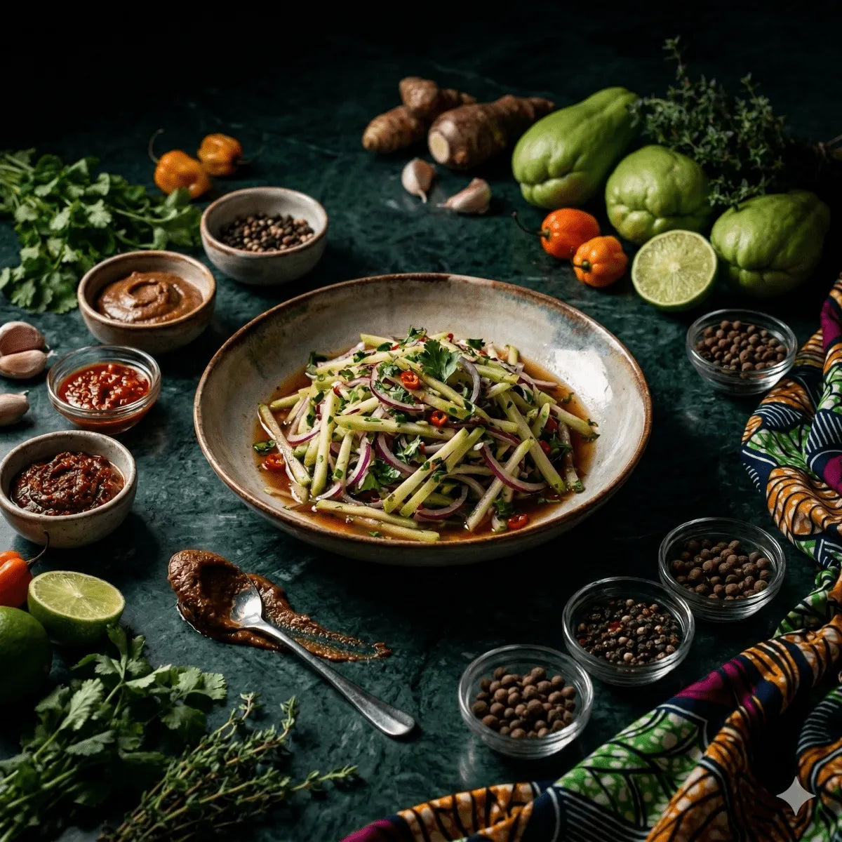 Recette Salade de chayotte (Antilles) - Épicerie caribéenne en ligne NKOSI
