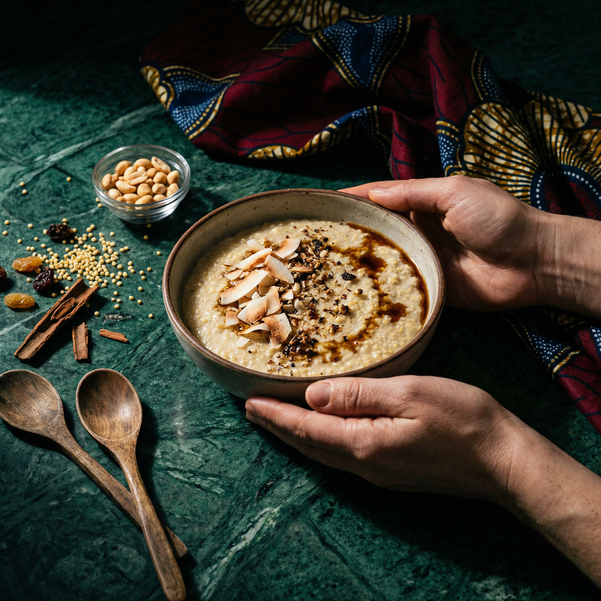Bouillie de Djouka sénégalaise au mil fermenté et lait caillé — Recette petit-déjeuner africain traditionnel | Épicerie africaine en ligne NKOSI