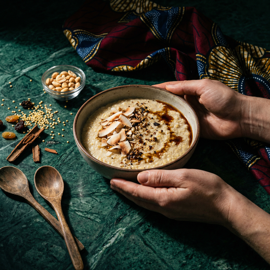 Bouillie de Djouka sénégalaise au mil fermenté et lait caillé — Recette petit-déjeuner africain traditionnel | Épicerie africaine en ligne NKOSI