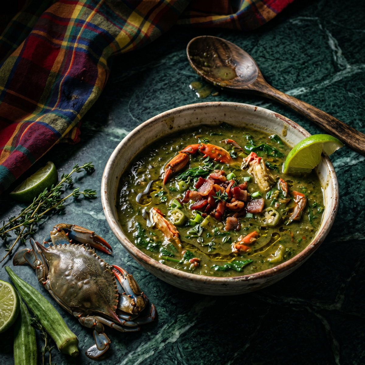 Calalou : potée de feuilles antillaises au crabe - NKOSI