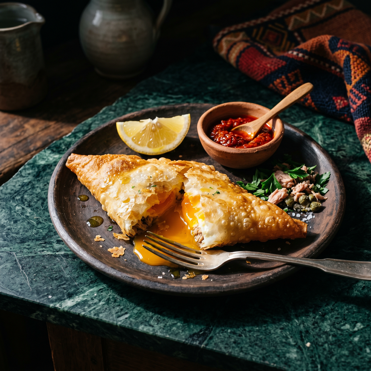 Brick à l'œuf tunisienne : feuilleté frit traditionnel - NKOSI