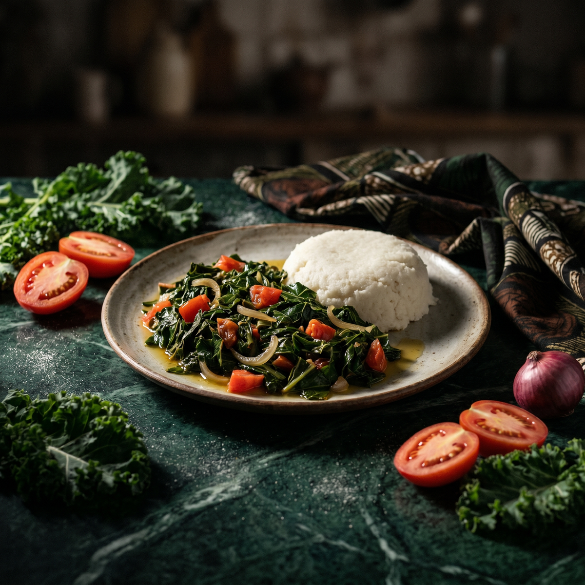 Sukuma Wiki Kenyan : Chou Frisé Sauté Est-Africain