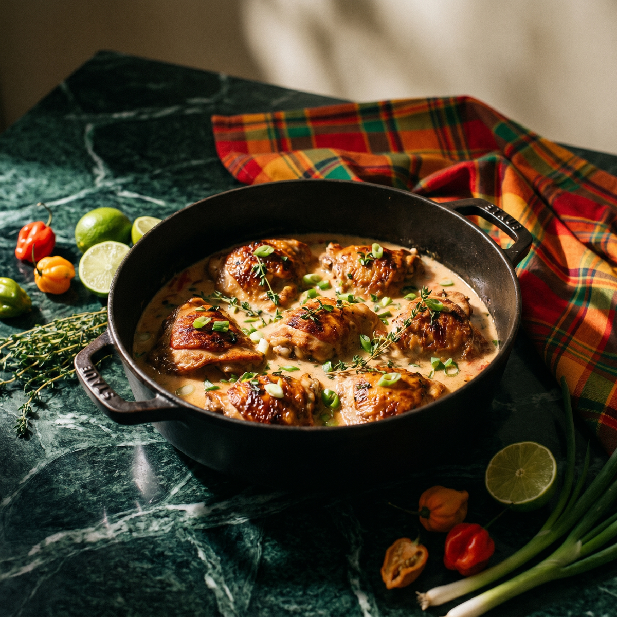 Fricassée de Poulet Créole : Recette Antillaise Authentique