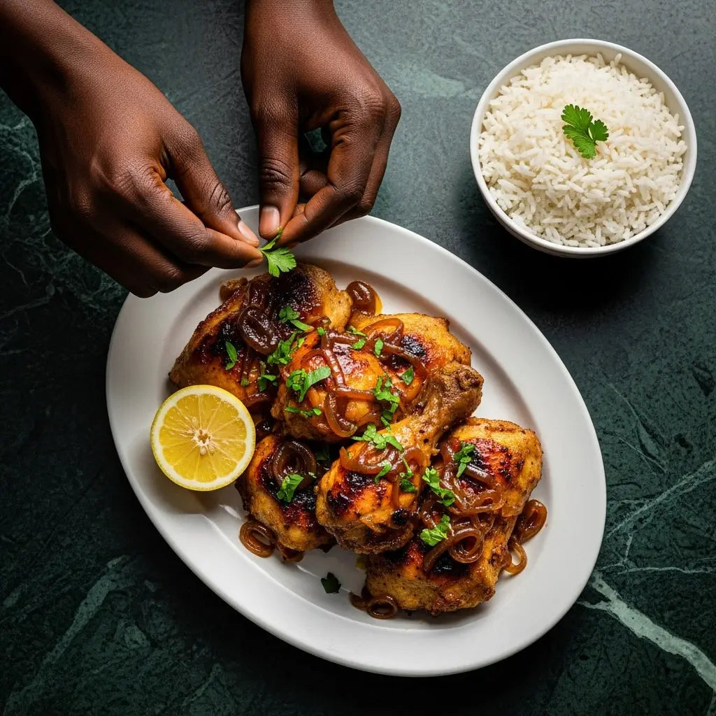 Recette Poulet Yassa Sénégalais : Plat Éclairé | Épicerie exotique | NKOSI.