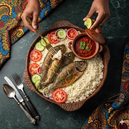 Attiéké au poisson authentique