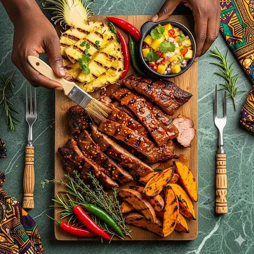 Barbecue de cochon marron authentique