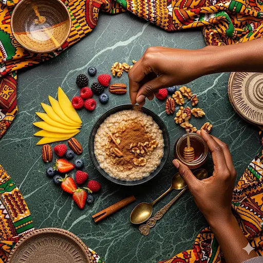 Bouillie de flocons d'avoine authentique d'afrique