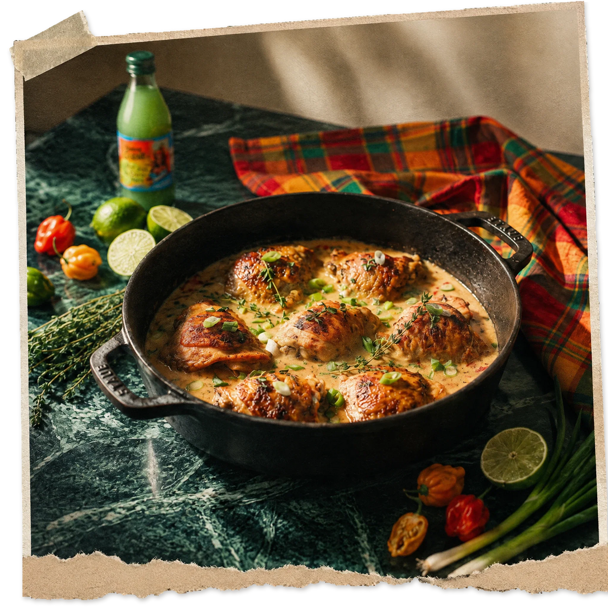 Fricassée de Poulet Créole : Recette Antillaise Authentique