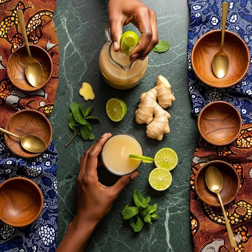 Jus de gingembre authentique traditionnel