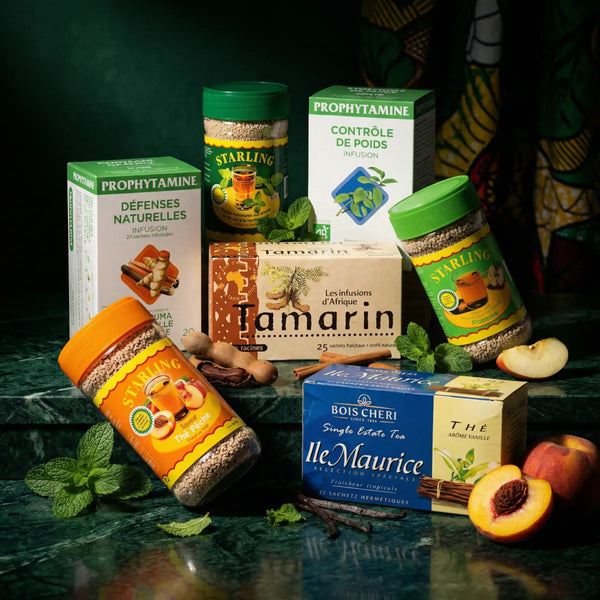 Thés et infusions d'Afrique aux couleurs chaudes, saveurs exotiques : invitation au voyage.