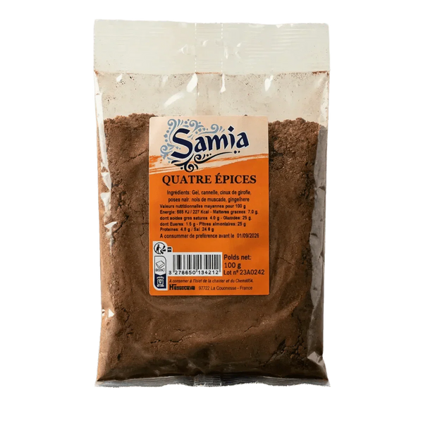 4 Épices SAMIA - vue ingrédients et texture | Épicerie africaine NKOSI
