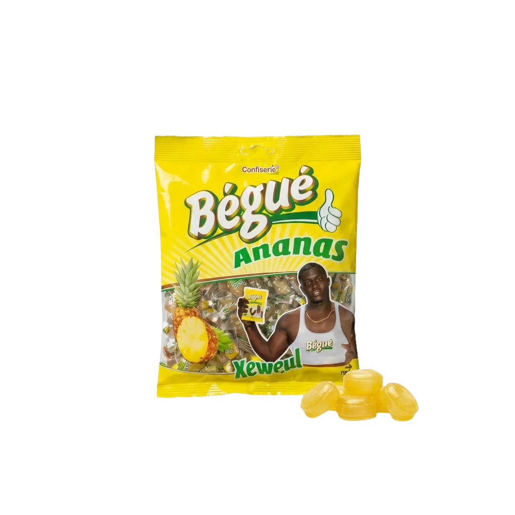 Bonbons BÉGUÉ Ananas — Senegalese Snoep — 400g | Afrikaanse kruidenierswinkel — Senegal online NKOSI