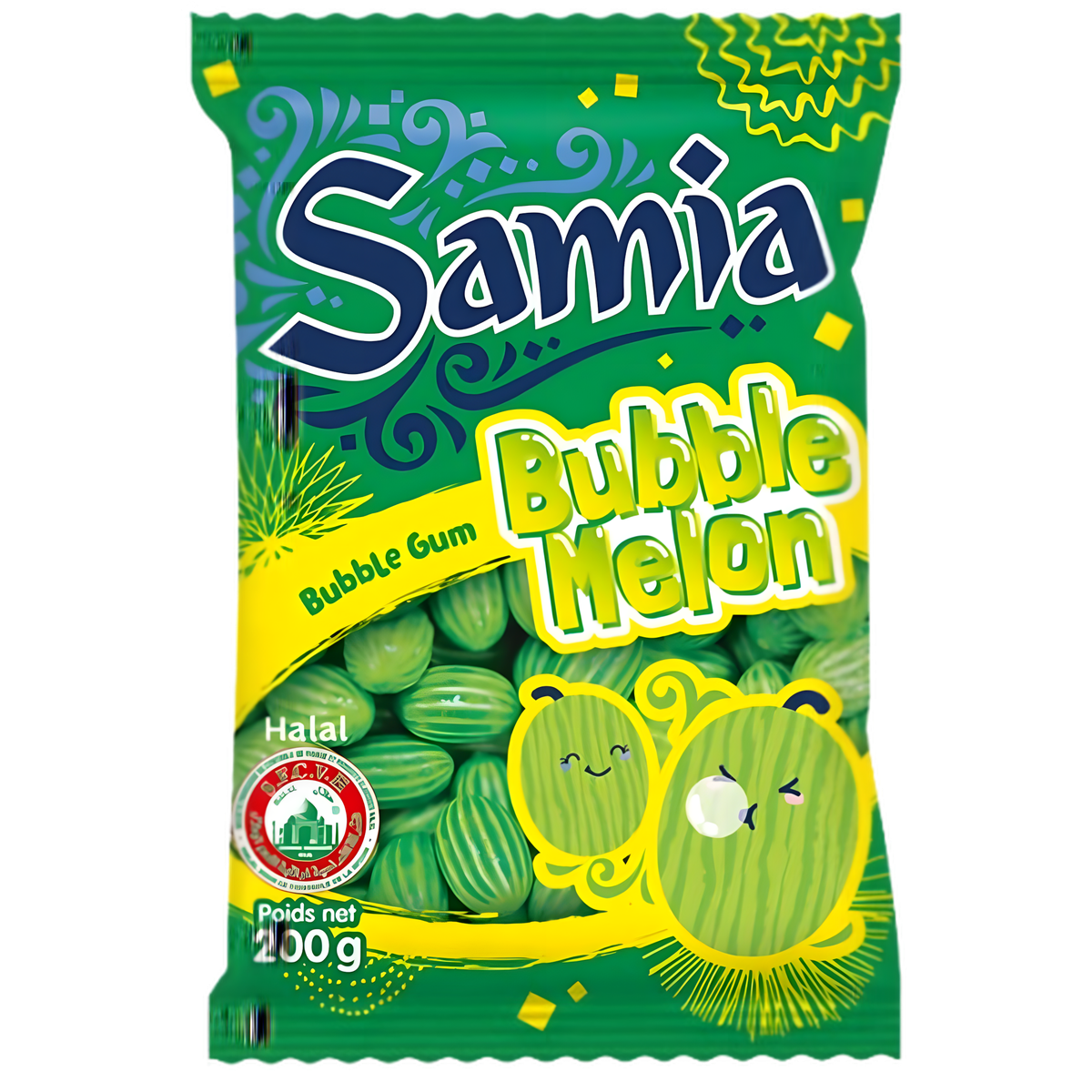 Bonbons bubble melon halal SAMIA