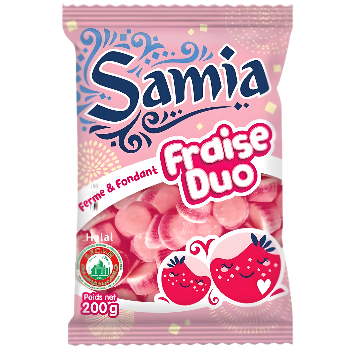 Bonbons fraise duo halal SAMIA