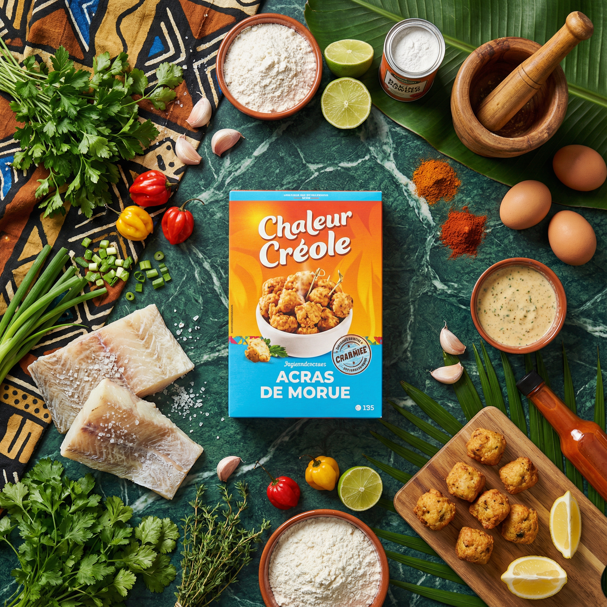 Preparation for vegetable fritters CHALEUR CREOLE