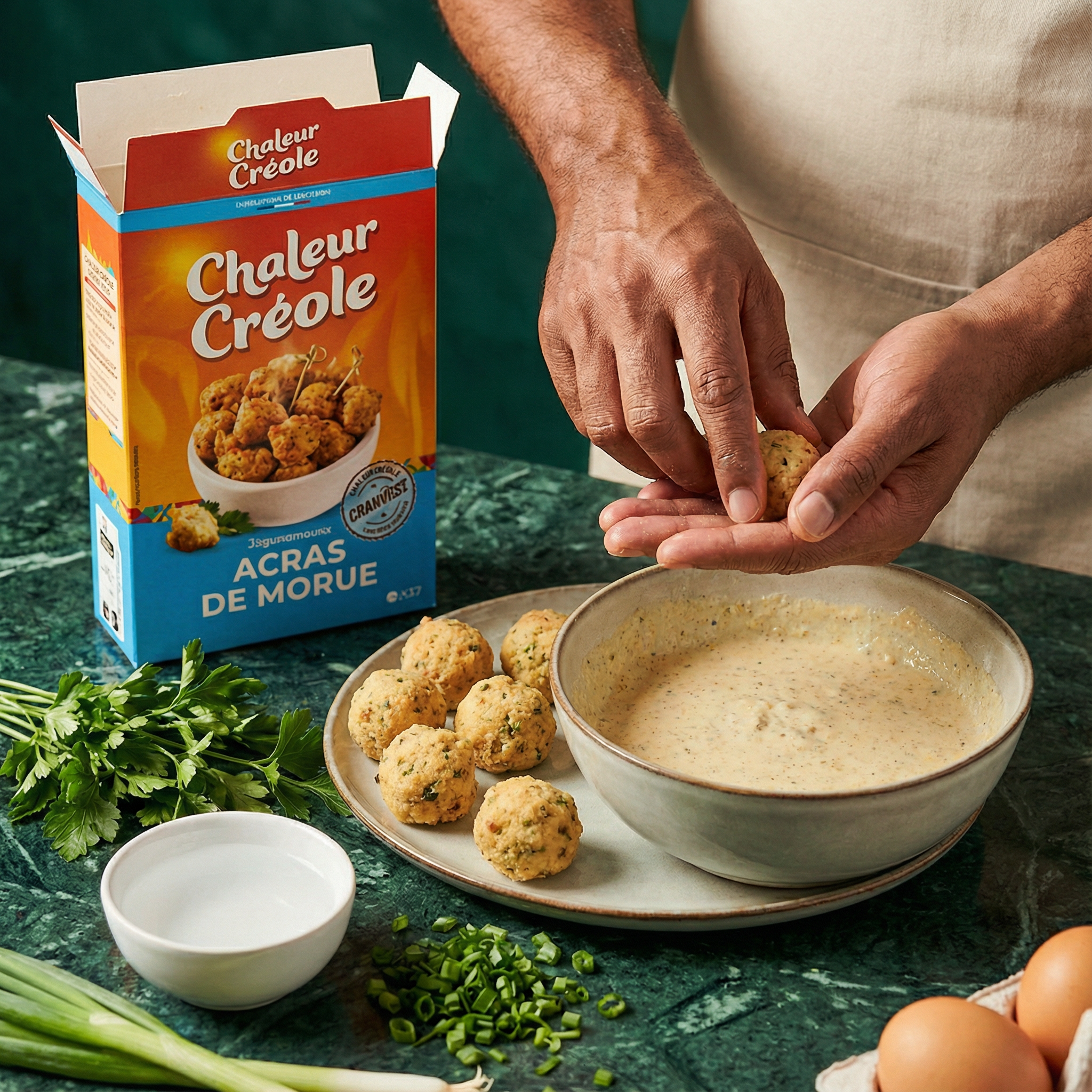 Preparation for vegetable fritters CHALEUR CREOLE