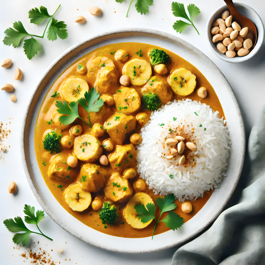Curry de poulet aux bananes