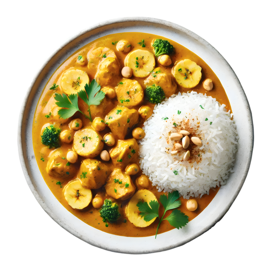 Curry de poulet aux bananes
