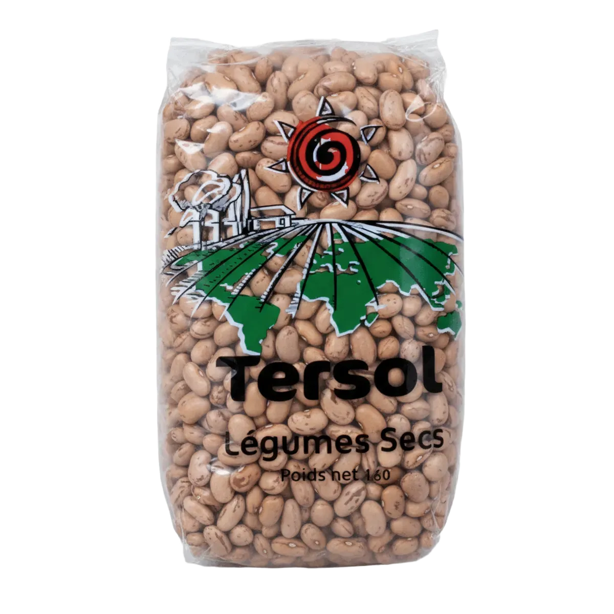 Haricot coco rose TERSOL en sachet de 1,6 kg, légume sec riche en protéines pour cuisine savoureuse. Idéal pour l'épicerie salée.