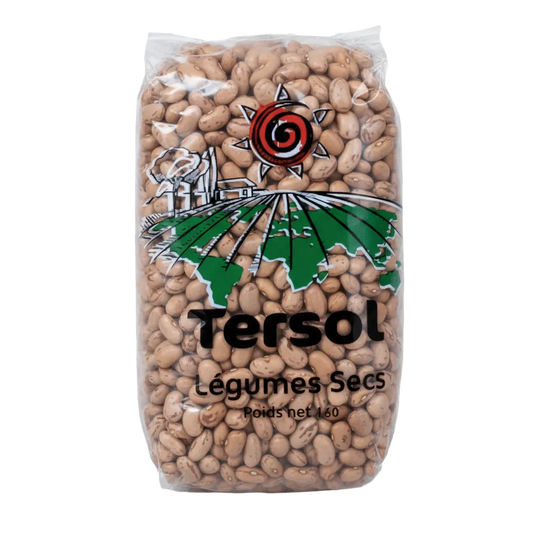 Haricot coco rose TERSOL en sachet de 1,6 kg, légume sec riche en protéines pour cuisine savoureuse. Idéal pour l'épicerie salée.