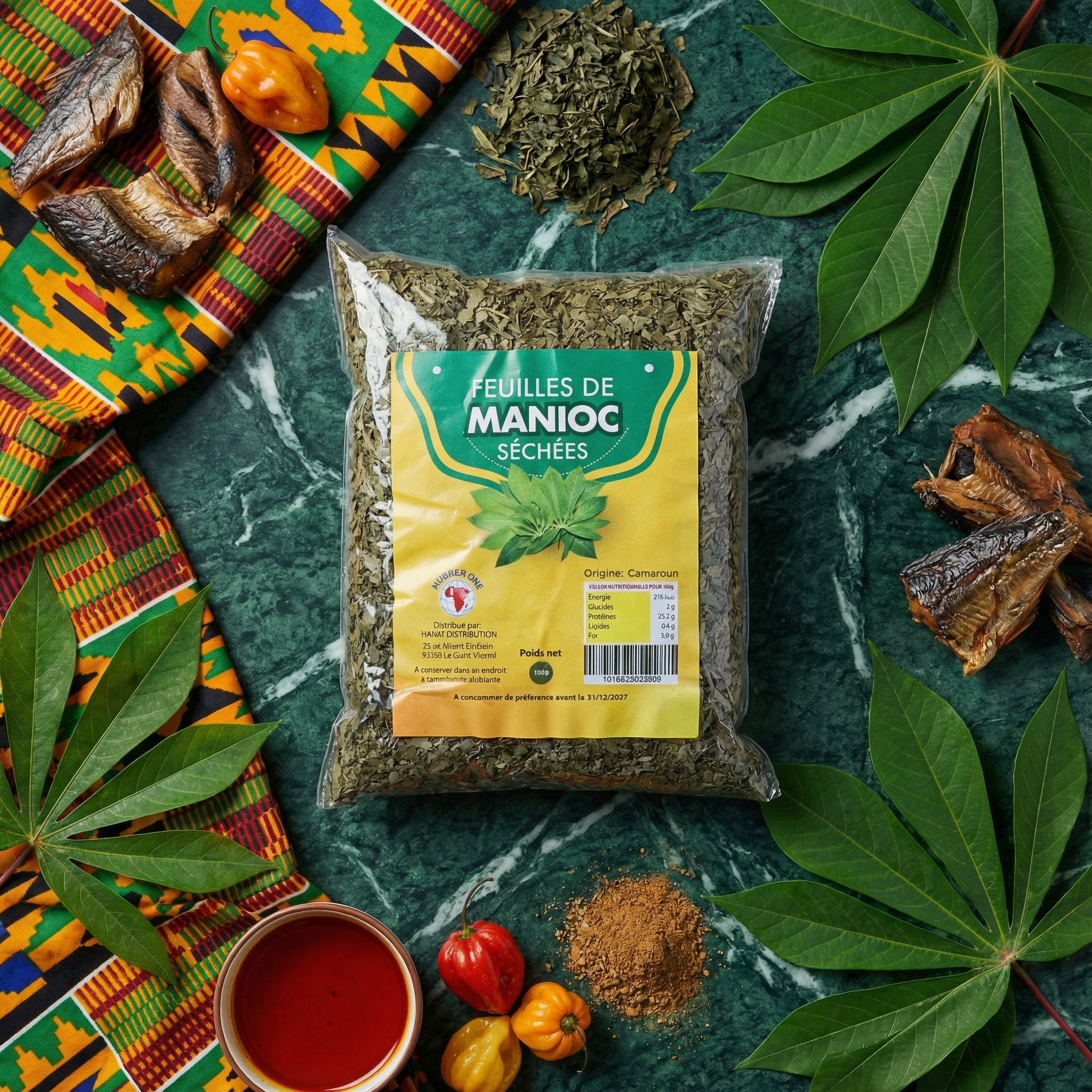 Feuille de manioc séchée NUMBER ONE