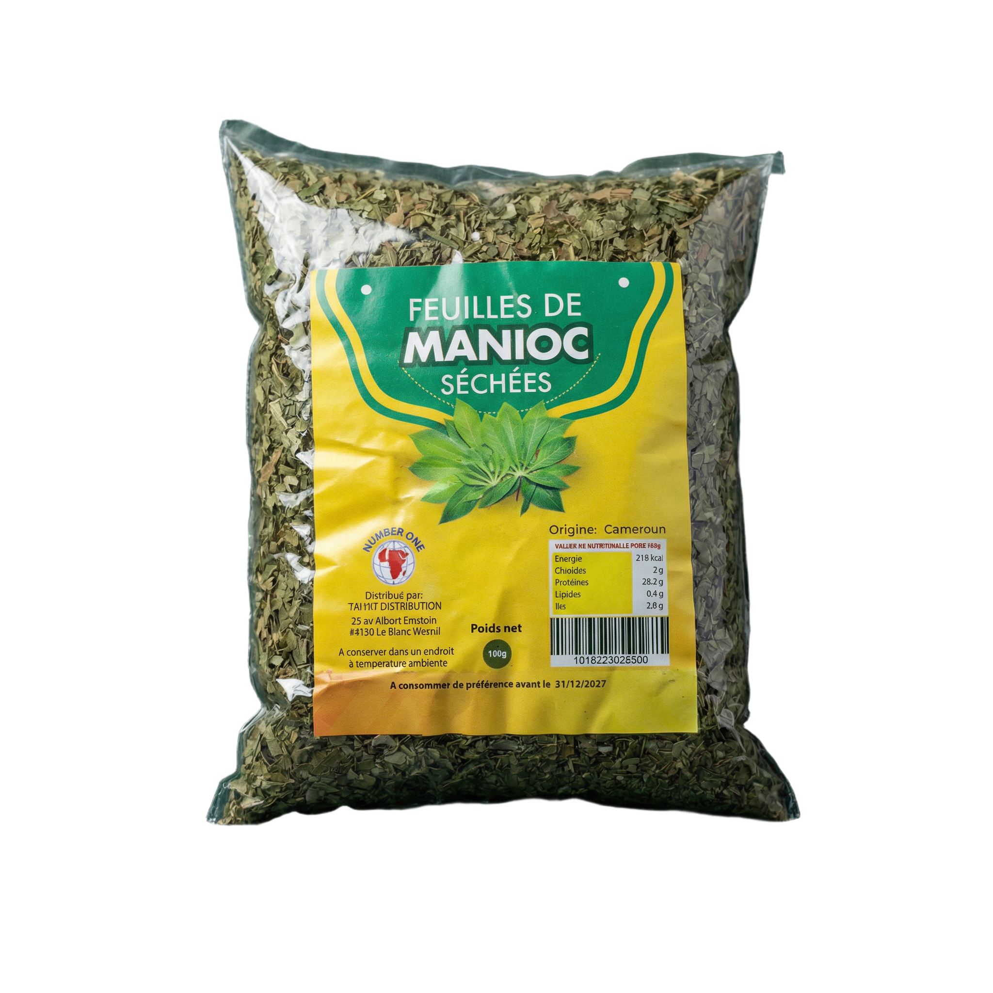 Feuille de manioc séchée NUMBER ONE