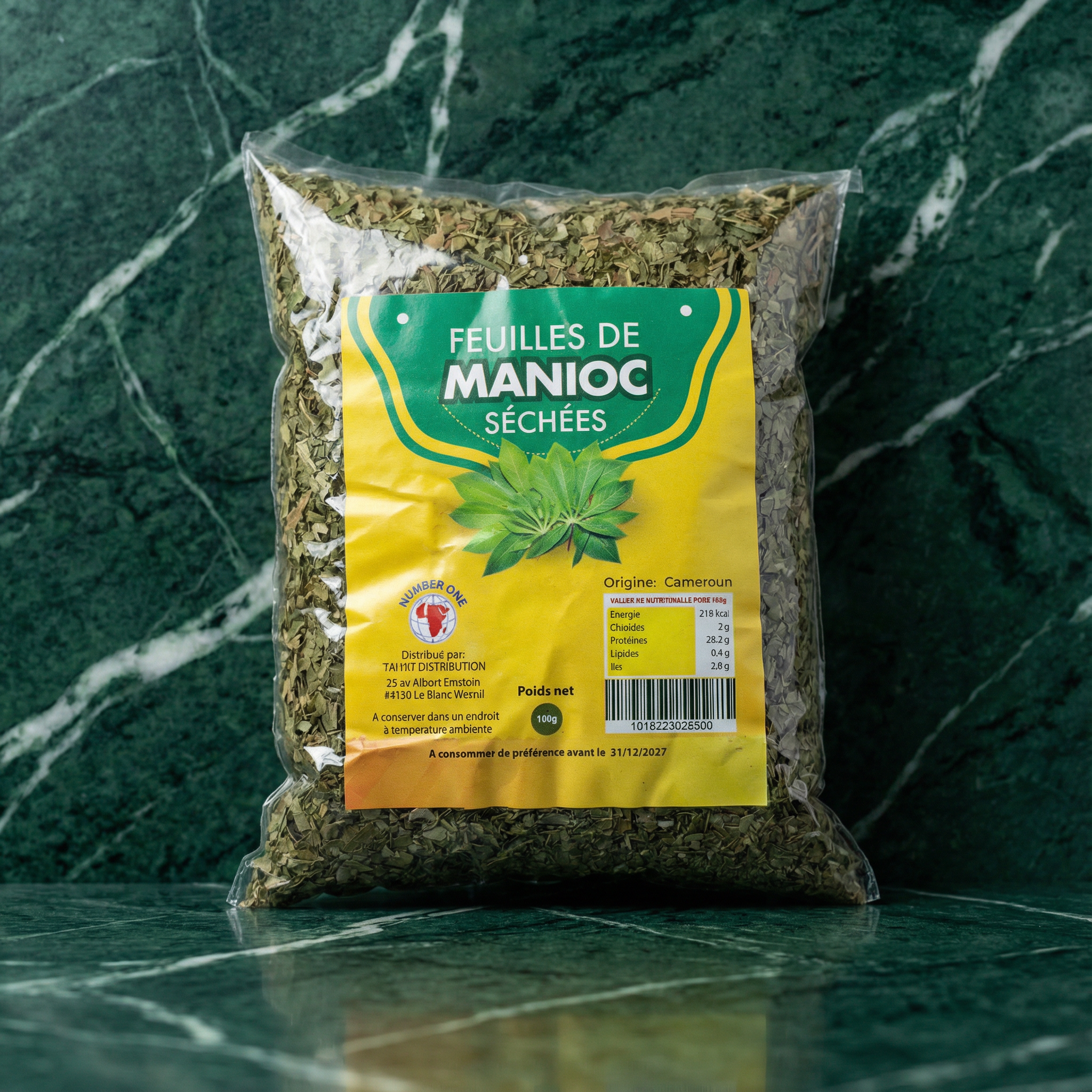 Feuille de manioc séchée NUMBER ONE