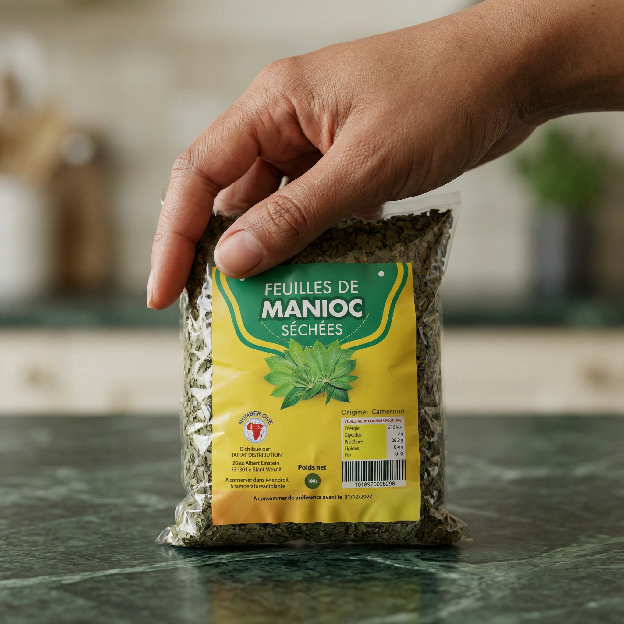 Feuille de manioc séchée NUMBER ONE