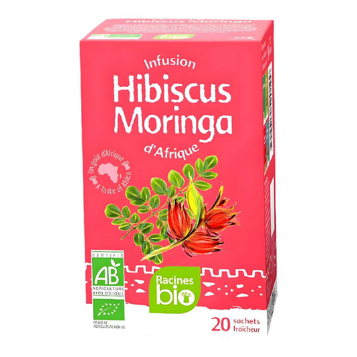 Infusion d'Afrique hibiscus moringa BIO RACINES