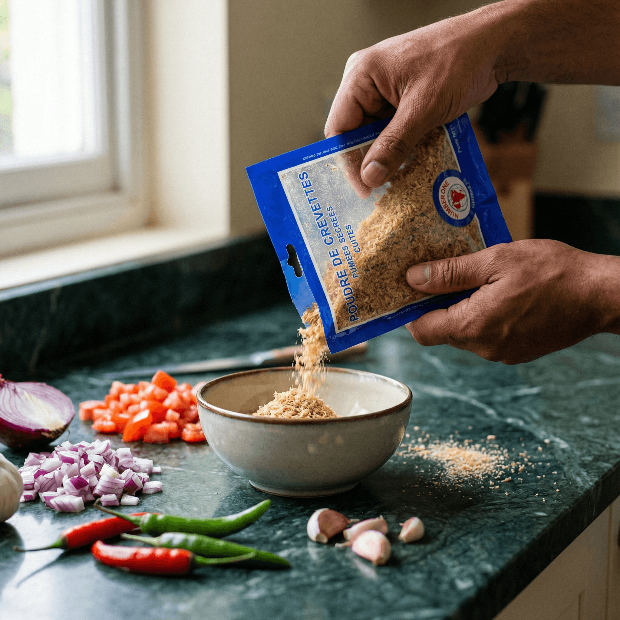 Poudre de crevette séchée et fumée NUMBER ONE