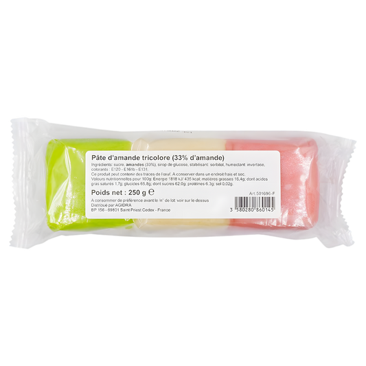 Pate d'amandes 33% Tricolore PROFRUIT