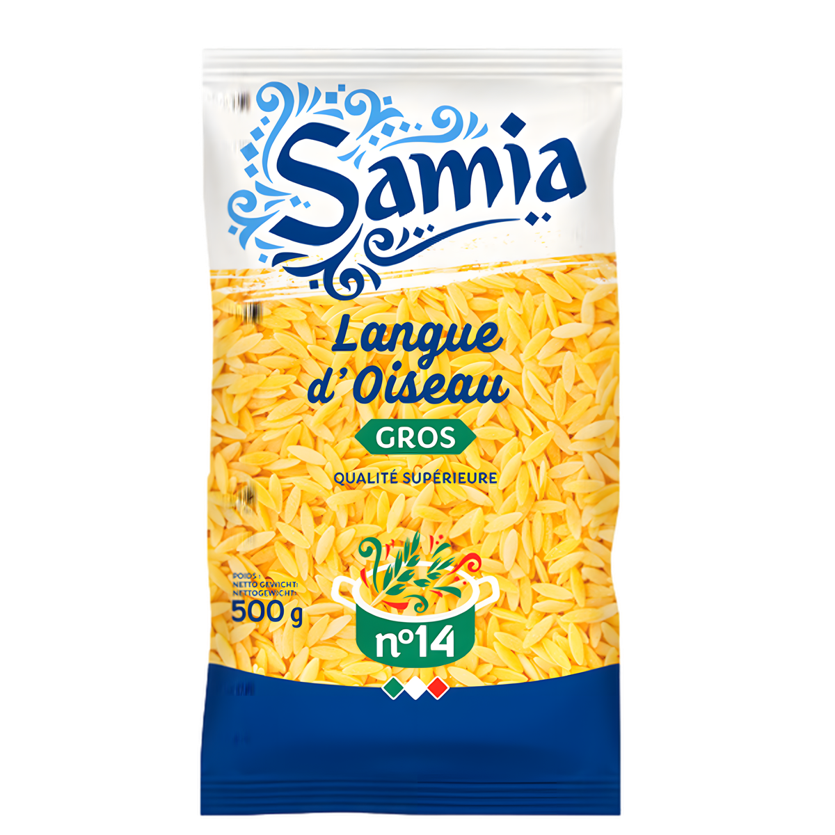 Pâtes grosse langue d'oiseau n°14 SAMIA