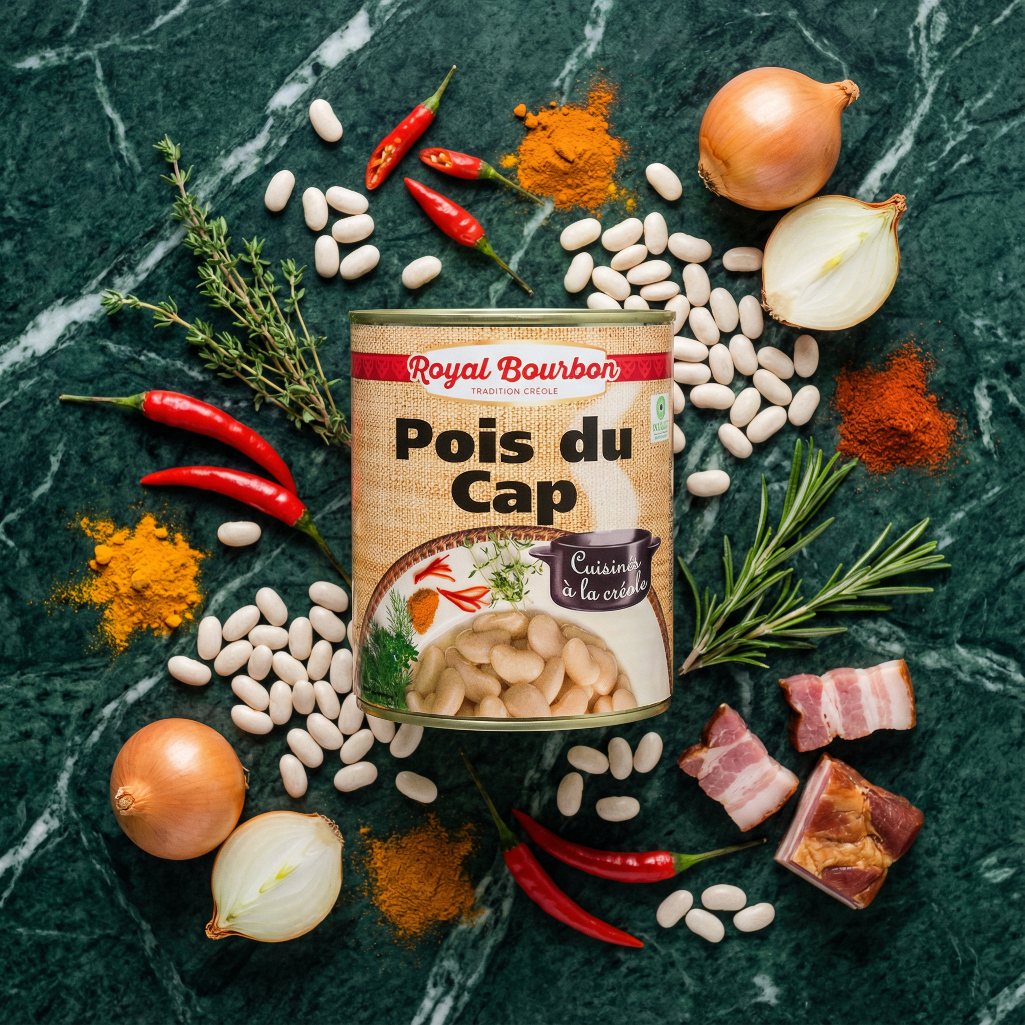 Pois du Cap cuisinés à la créole ROYAL BOURBON