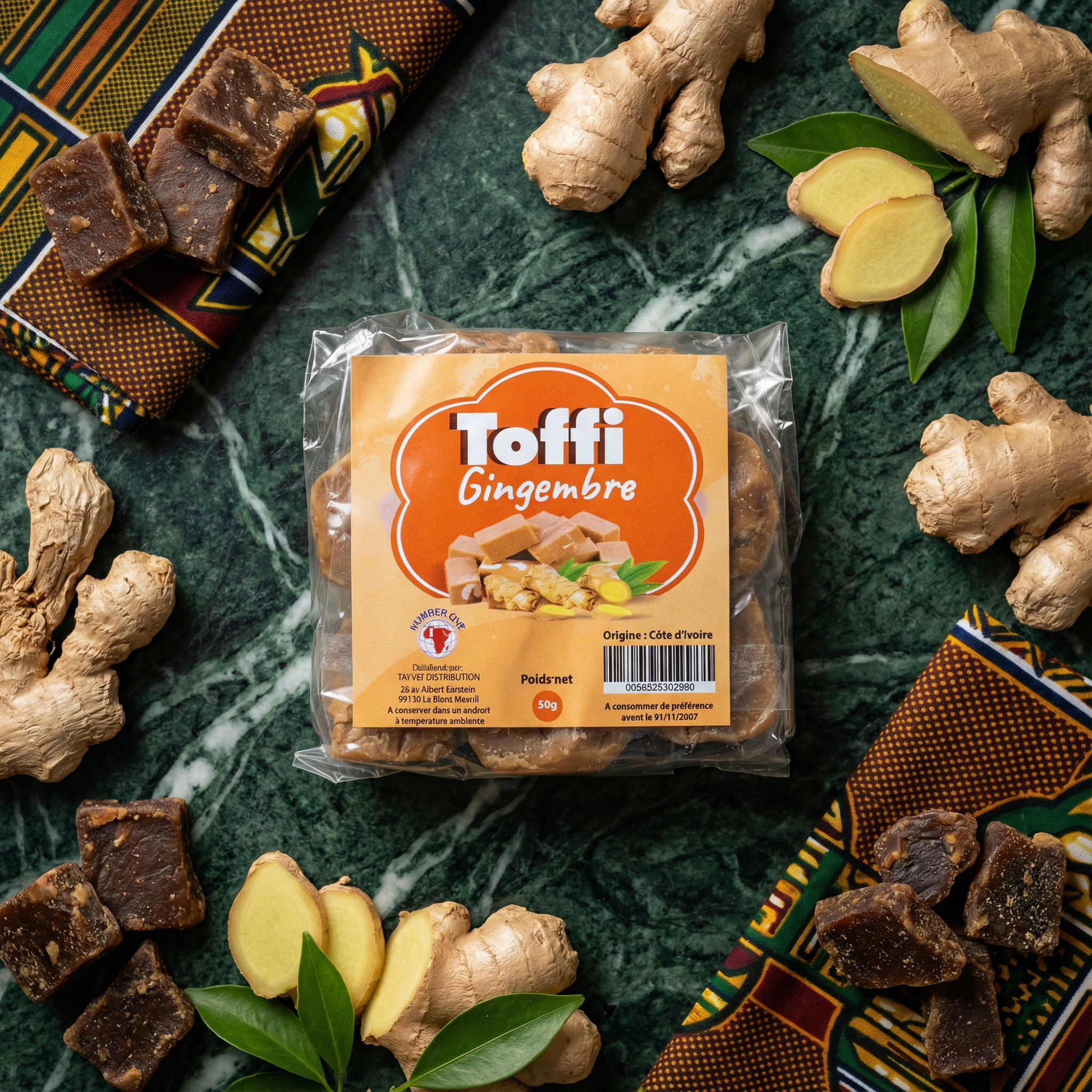 Bonbons Toffi Caramel Gingembre NUMBER ONE